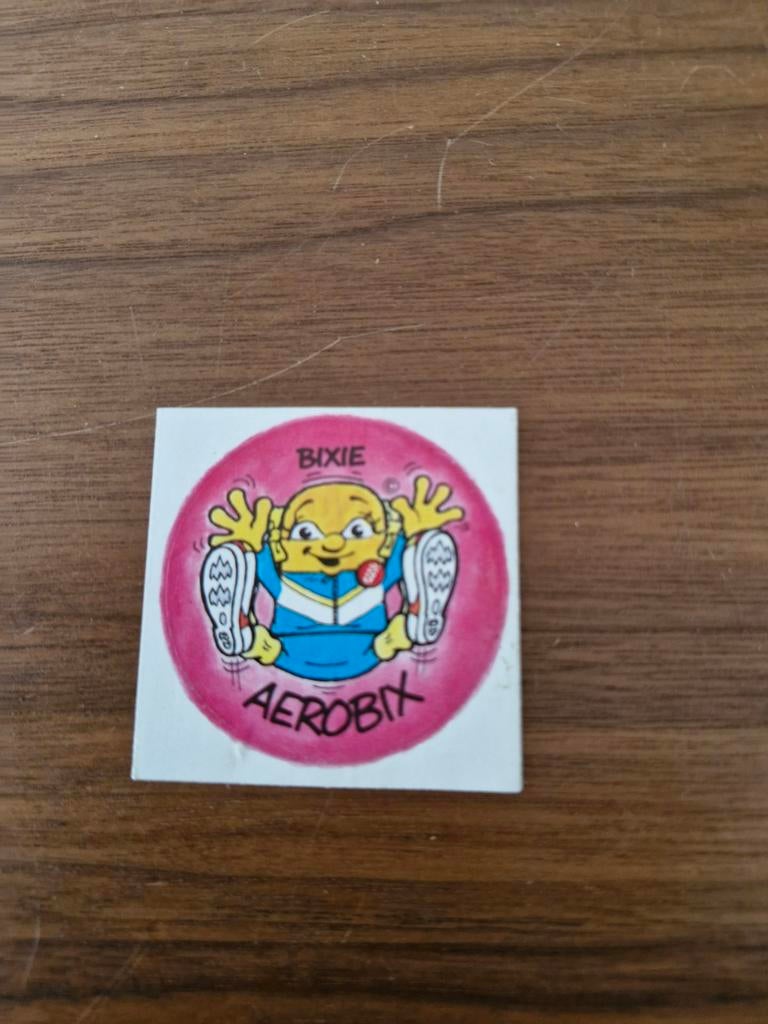 7279 Vintage Bixie Aerobix Sticker - Zeldzaam Verzamelobject, Ophalen of Verzenden