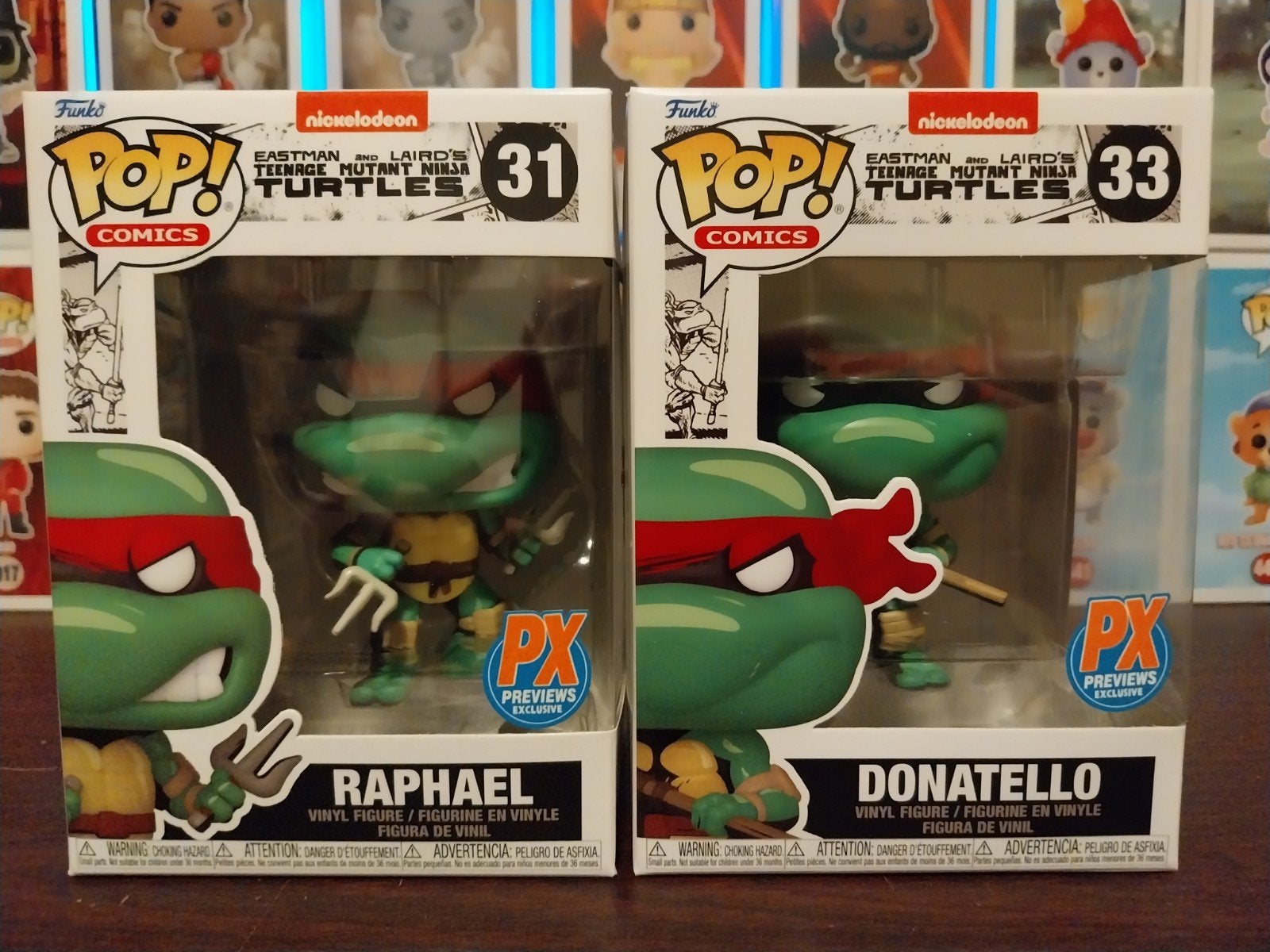 Funko Pop Comics TMNT Raphael #31 & Donatello #33 Set, Ophalen of Verzenden, Nieuw