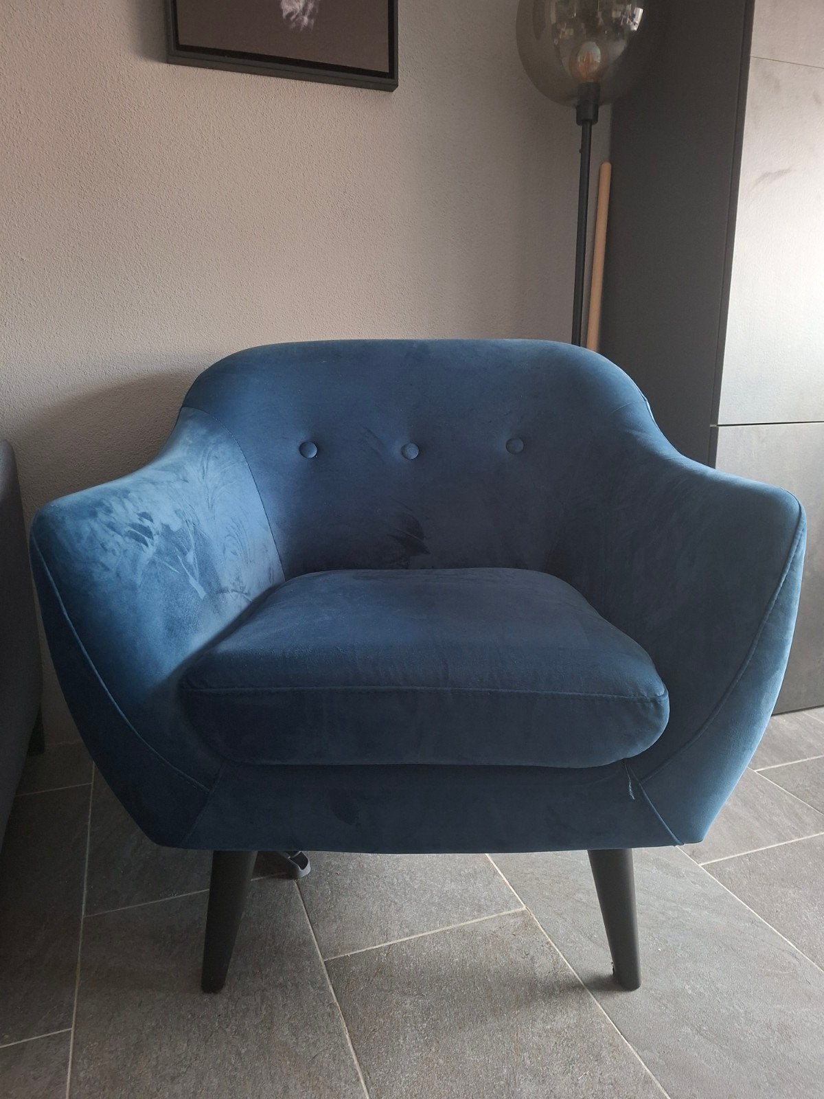 Jysk egedal blauwe fauteuil, Huis en Inrichting, Fauteuils, 75 tot 100 cm, Ophalen of Verzenden, Zo goed als nieuw, 75 tot 100 cm