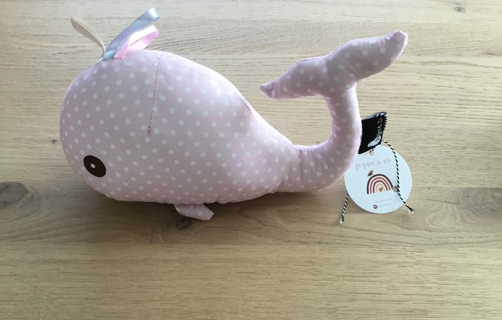 Knuffel walvis roze en heerlijk zacht., Ophalen of Verzenden, Nieuw, Overige typen