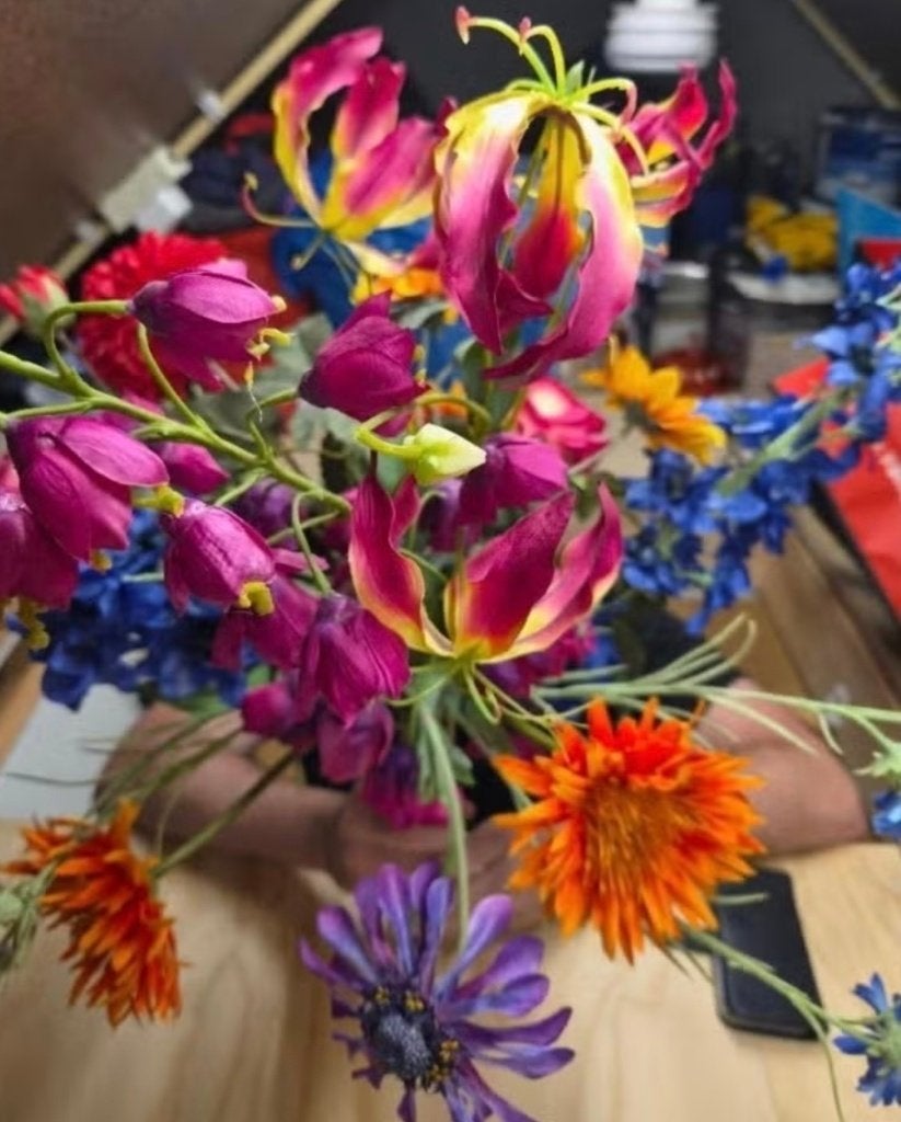 Kunstbloemen, Binnen, Verzenden, Zo goed als nieuw, Boeket