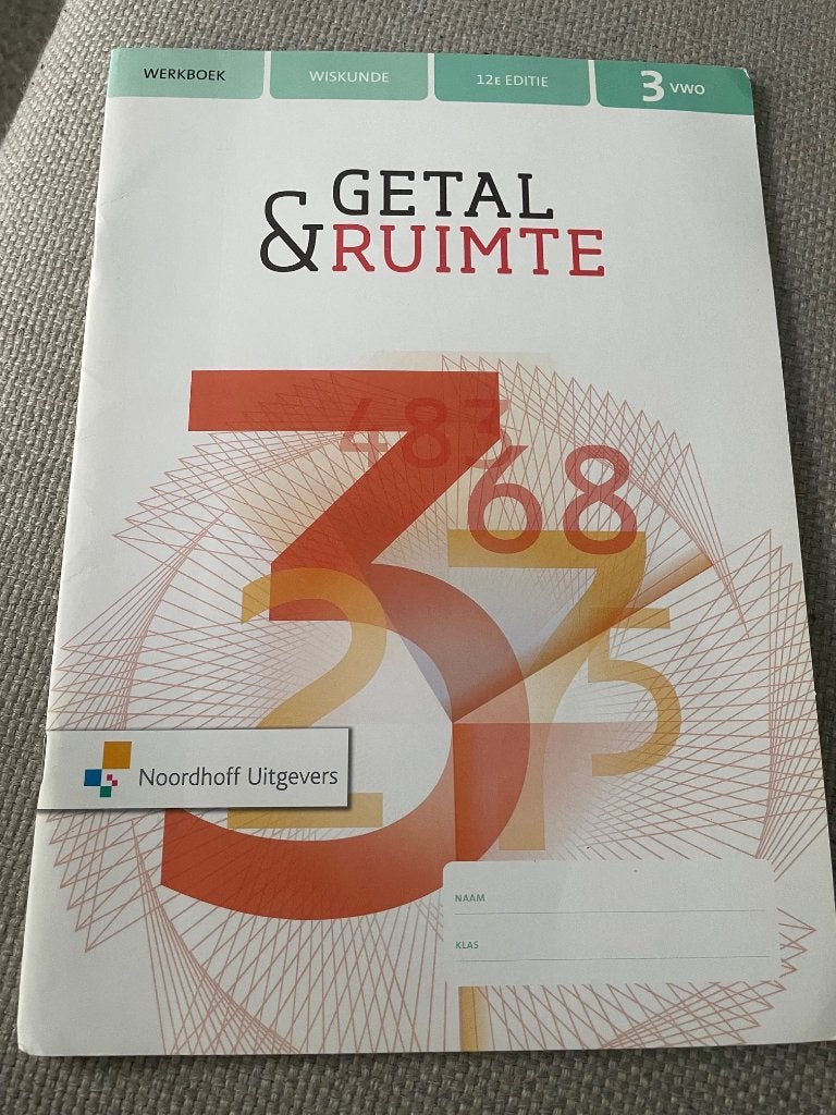Getal & Ruimte 12e ed vwo 3 werkboek wiskunde, Boeken, Verzenden, Gelezen, VWO, Wiskunde A