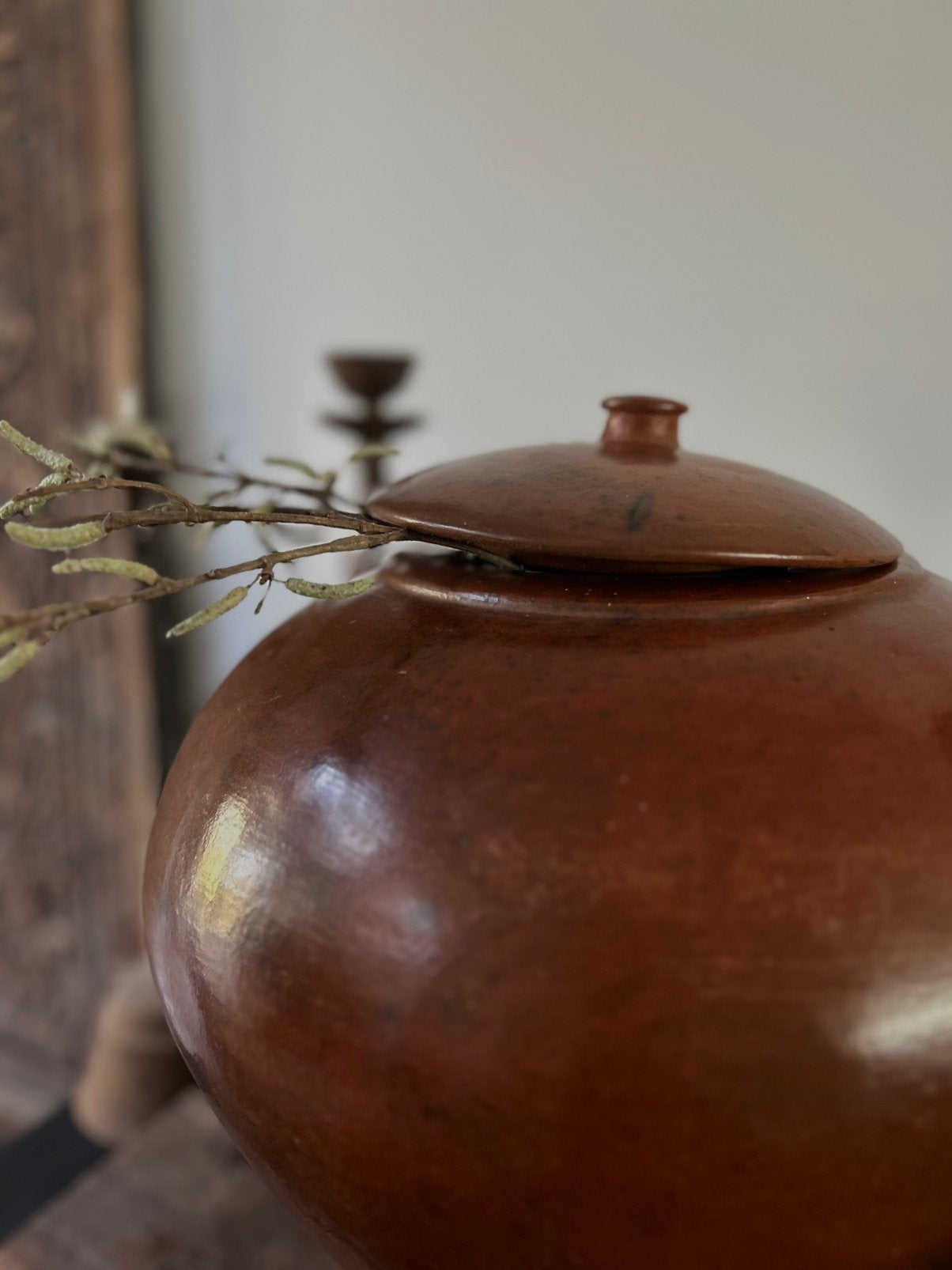Grote xxl raku urn deksel vaas kruik oosters bohemian, Ophalen
