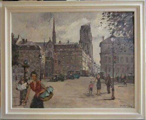 Jan Korthals 1916-1972 == doek 88 x 112 cm ==in PARIJS, Ophalen