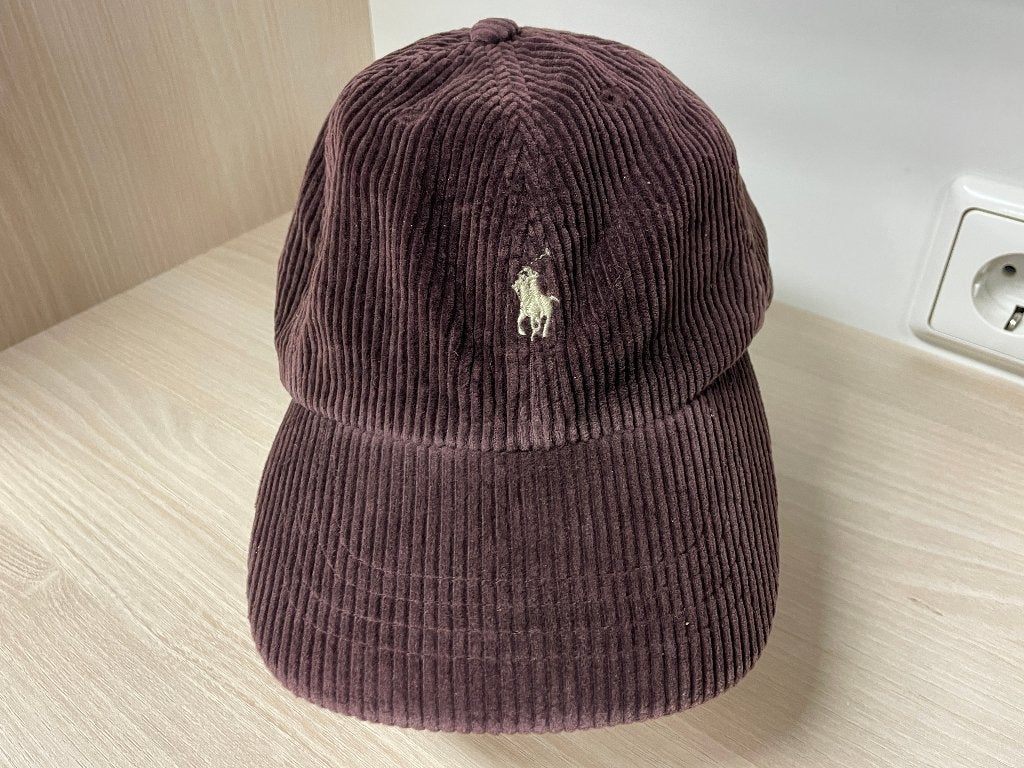 Polo Ralph Lauren Pet Corduroy Met Lederen Bandje Cap, Ophalen, One size fits all, Pet, Polo Ralph Lauren