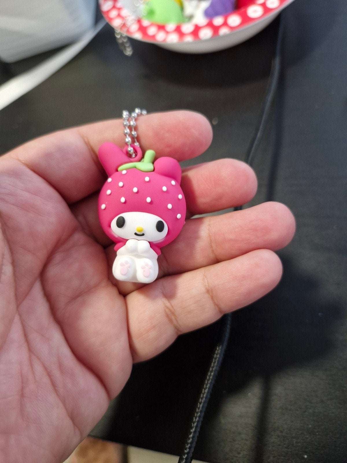 Hello Kitty and Friends My Melody Sleutelhanger Aardbei, Ophalen, Nieuw, Knuffel of Figuurtje