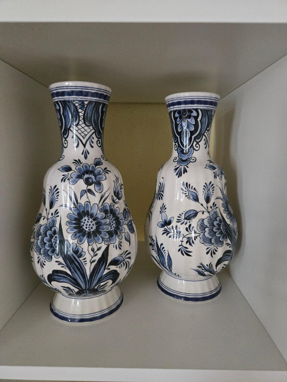 2 vintage Delfts blauwe vazen, Antiek en Kunst, Verzenden