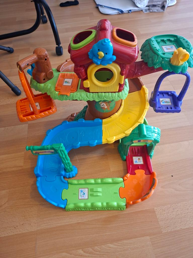 VTech Zoef Zoef Dieren Boomhuis met aap en neushoorn, Ophalen of Verzenden, Zo goed als nieuw, Overige typen, Met licht