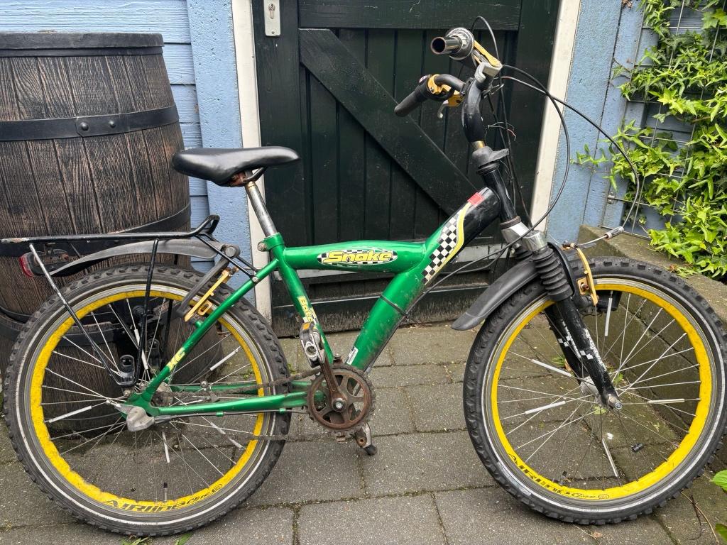 Jongensfiets 22 inch, Fietsen en Brommers, Fietsen | Jongens, Gebruikt, 22 inch, Handrem, Terugtraprem, Ophalen