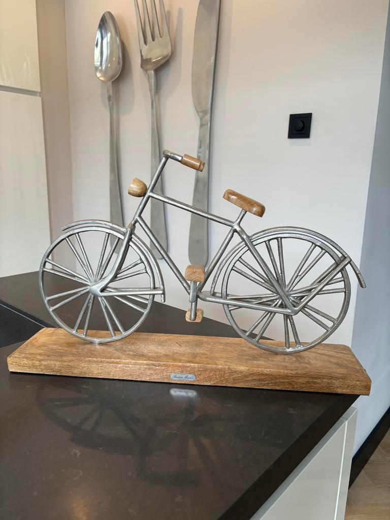 Rivièra Maison Amsterdam Citybike Decoratie, Ophalen of Verzenden, Metaal, Zilver, Landelijk