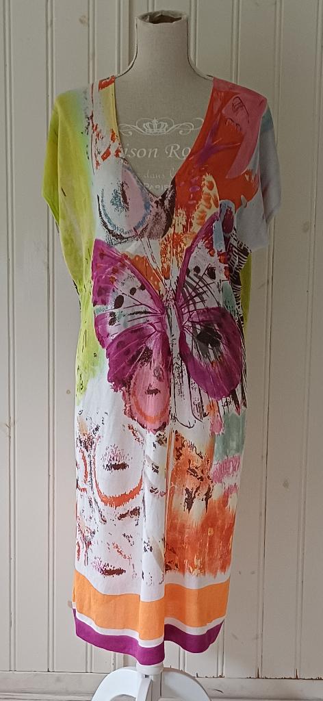Fris gekleurd vlinder zomerjurkje van TUZZI    maat 46, Verzenden, Maat 46/48 (XL) of groter, Zo goed als nieuw, Onder de knie