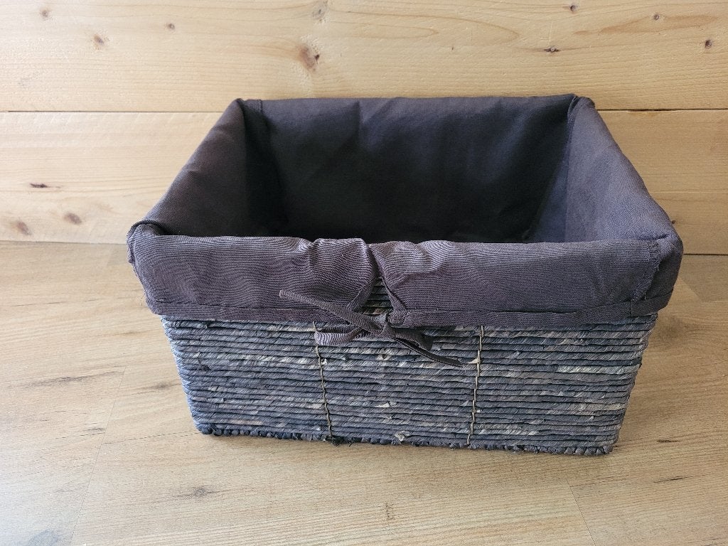 Rietenmand bruin uitneembare hoes H 35 x B 25 x D 21 cm, Met handvatten, Mand, Ophalen of Verzenden, Zo goed als nieuw