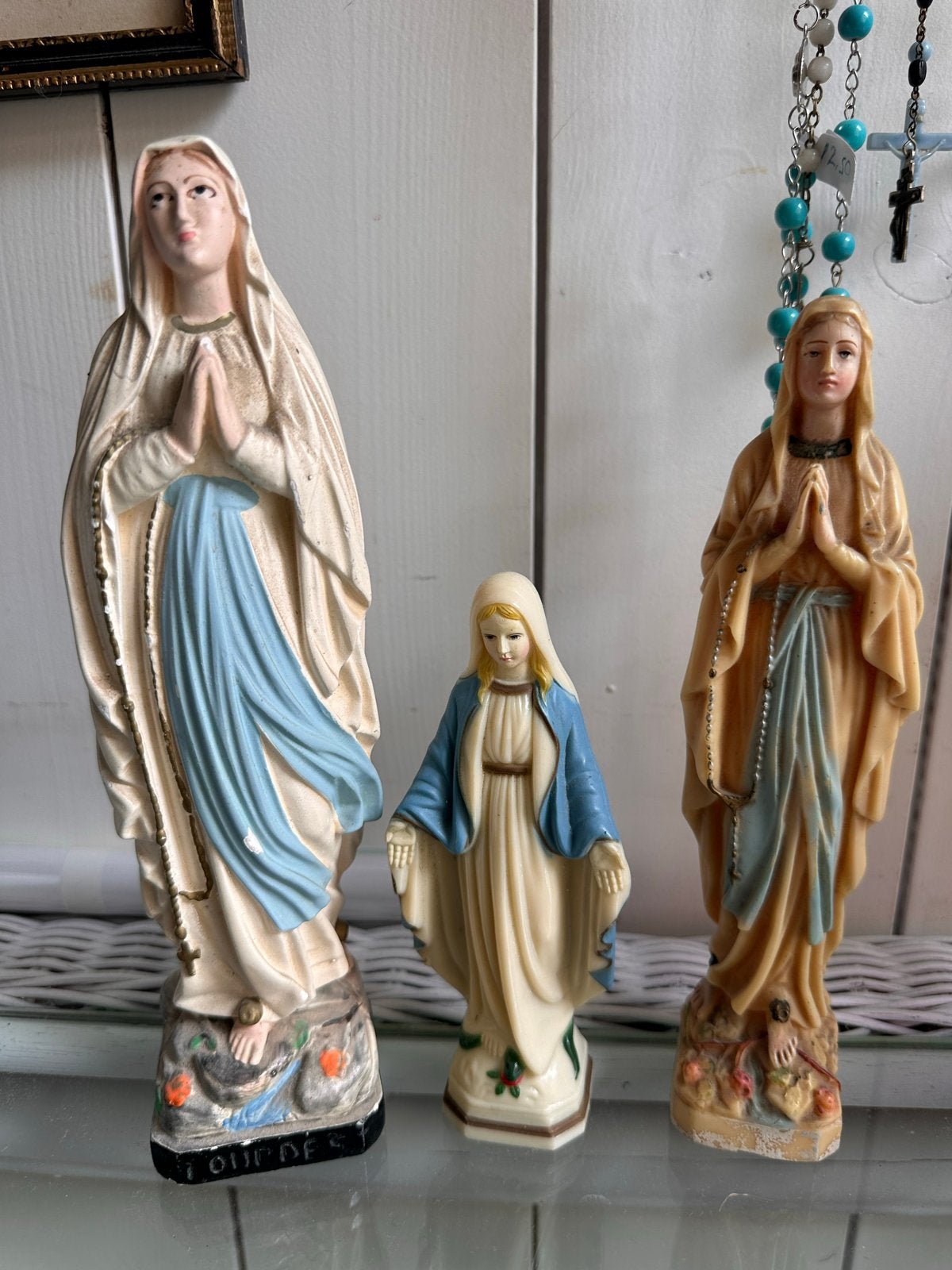 Set van 3 Vintage Maria Beelden - Lourdes Stijl, Ophalen of Verzenden