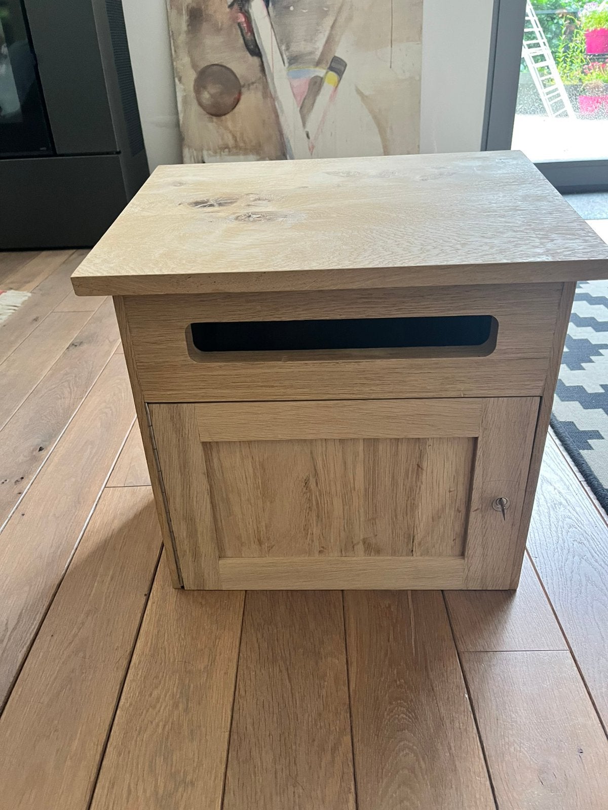 Eiken brievenbus, Ophalen, Nieuw, Hout, Staande brievenbus