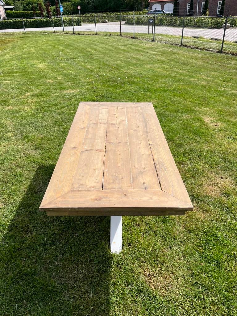Tuintafel met stalen frame, Ophalen, Gebruikt, Rechthoekig, Staal
