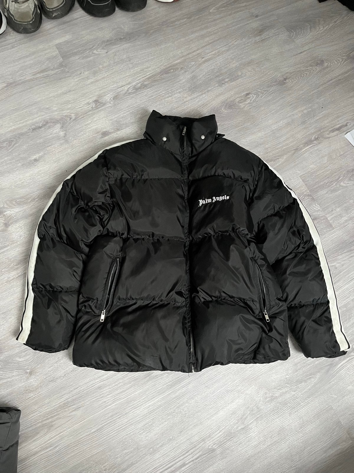 Palm Angels Puffer Jacket Zwart Maat M, Verzenden, Zo goed als nieuw, Maat 48/50 (M), Zwart