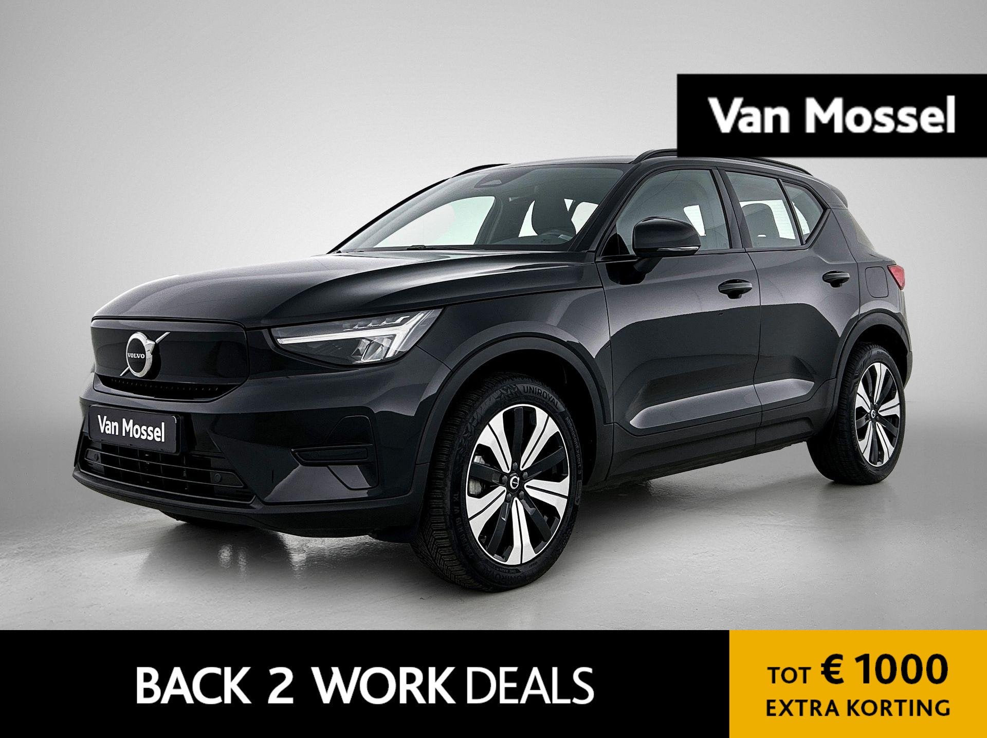 Volvo XC40 Recharge Core | Apple Carplay / Android Auto | Ac, Auto's, Gebruikt, Zwart, SUV of Terreinwagen, 1500 kg
