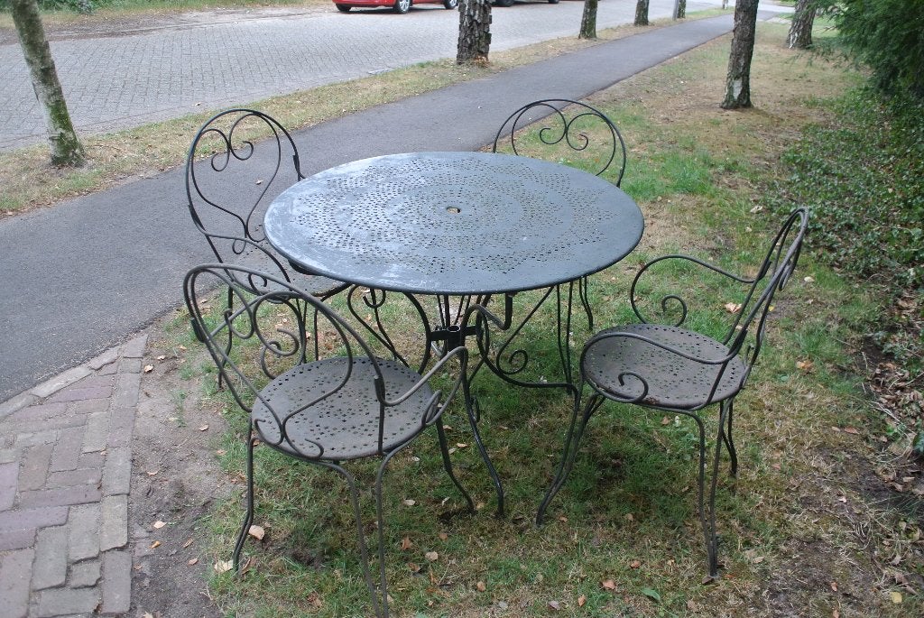 Decoratief Frans tuinsetje, Ophalen, Gebruikt, Tuinset, Eettafel