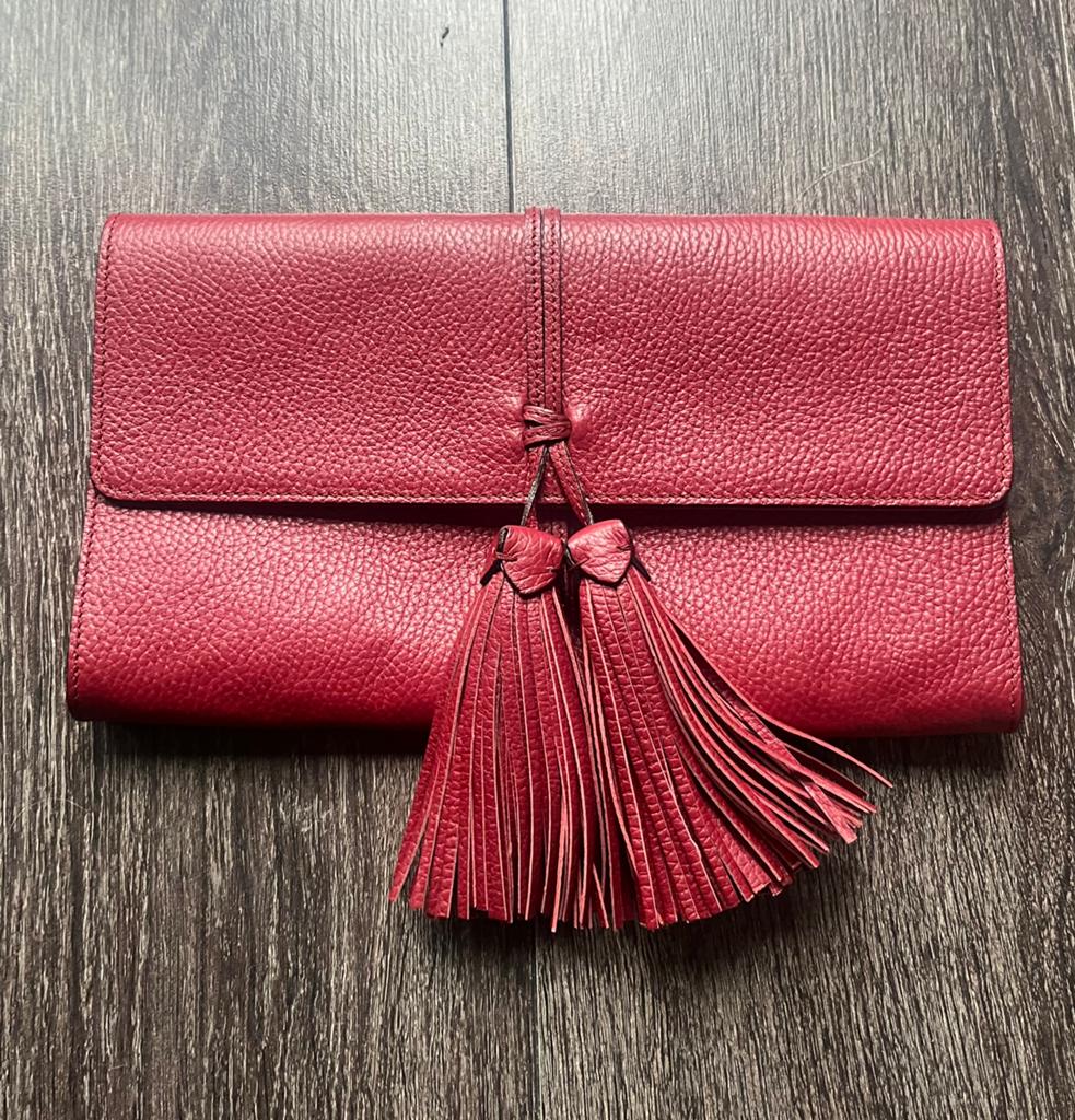 Clutch Abro, Ophalen of Verzenden, Zo goed als nieuw, Rood, Avondtasje