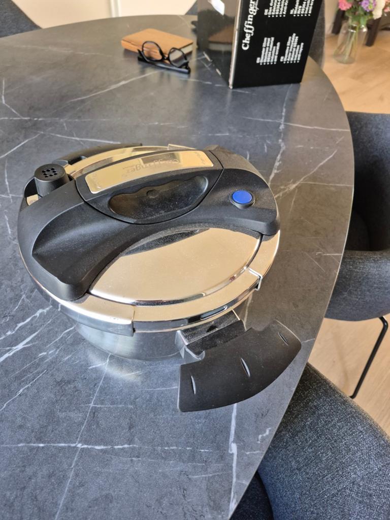 Cheffinger 22 cm Snelkookpan - RVS, Inductie Geschikt, Ophalen of Verzenden, Nieuw