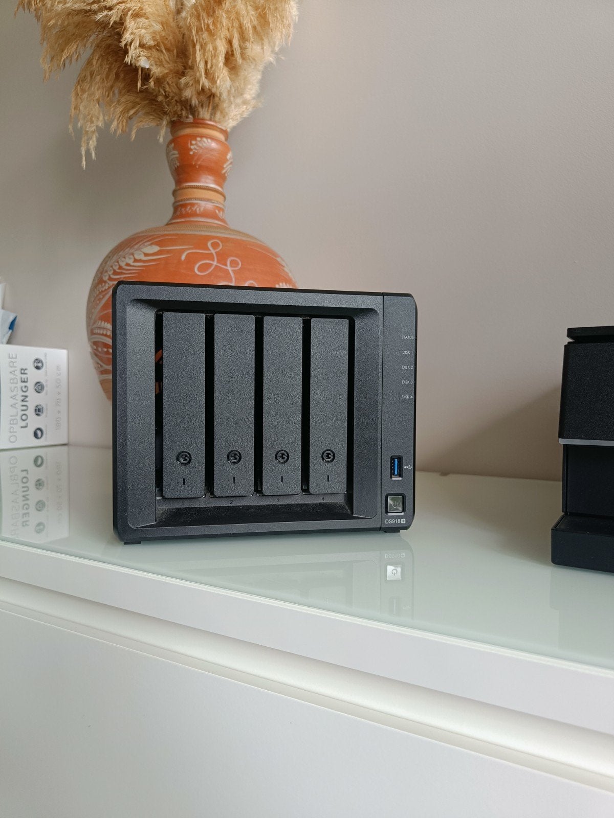 Synology DiskStation DS918+ met 12GB RAM, Computers en Software, NAS, Ophalen of Verzenden, Zo goed als nieuw