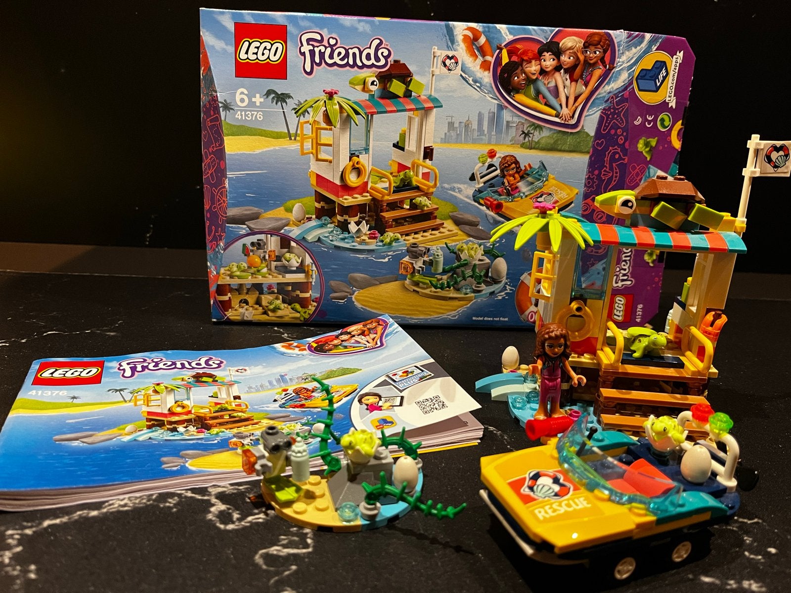 LEGO Friends Schildpadden Reddingsactie - 41376 + doos!, Lego, Friends, Ophalen of Verzenden, Zo goed als nieuw