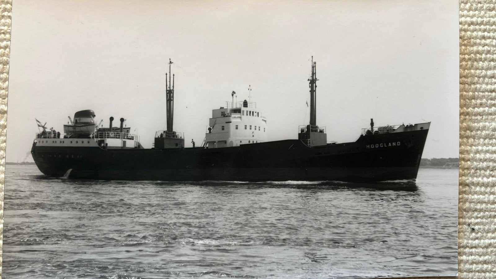 HOOGLAND 1956  werf v. Duijvendijk Lekkerkerk, Verzamelen, Scheepvaart, Ophalen of Verzenden, Kaart, Foto of Prent