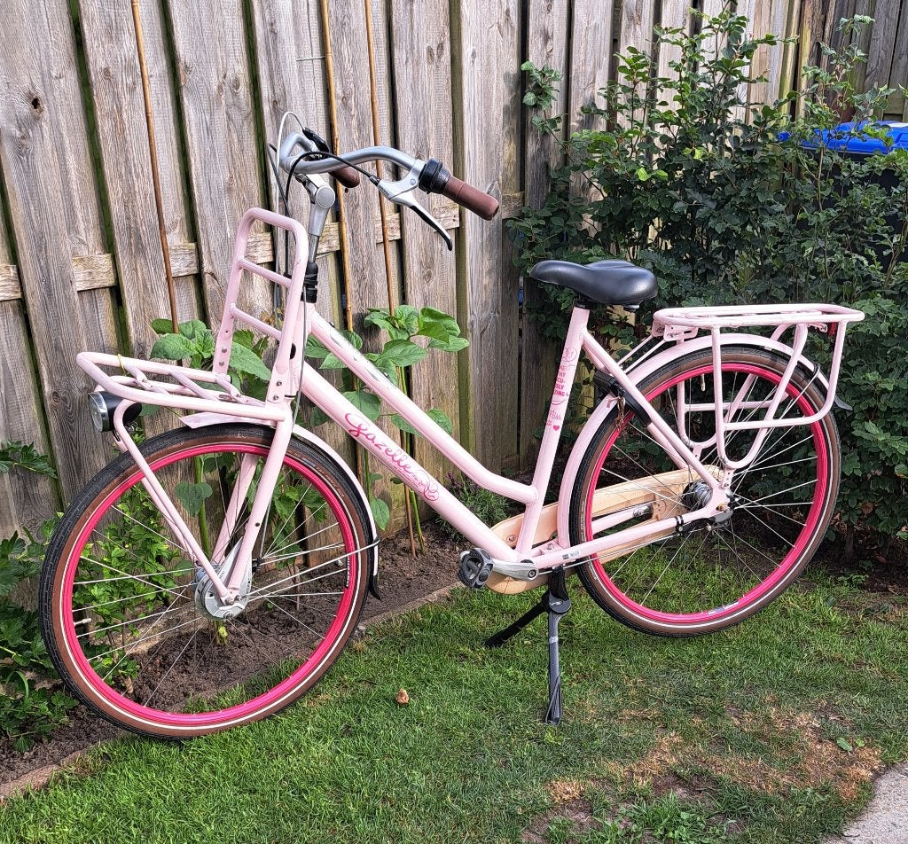 Roze Miss grace fiets, Fietsen en Brommers, Fietsen | Dames | Damesfietsen, Ophalen, Zo goed als nieuw, Gazelle, Versnellingen