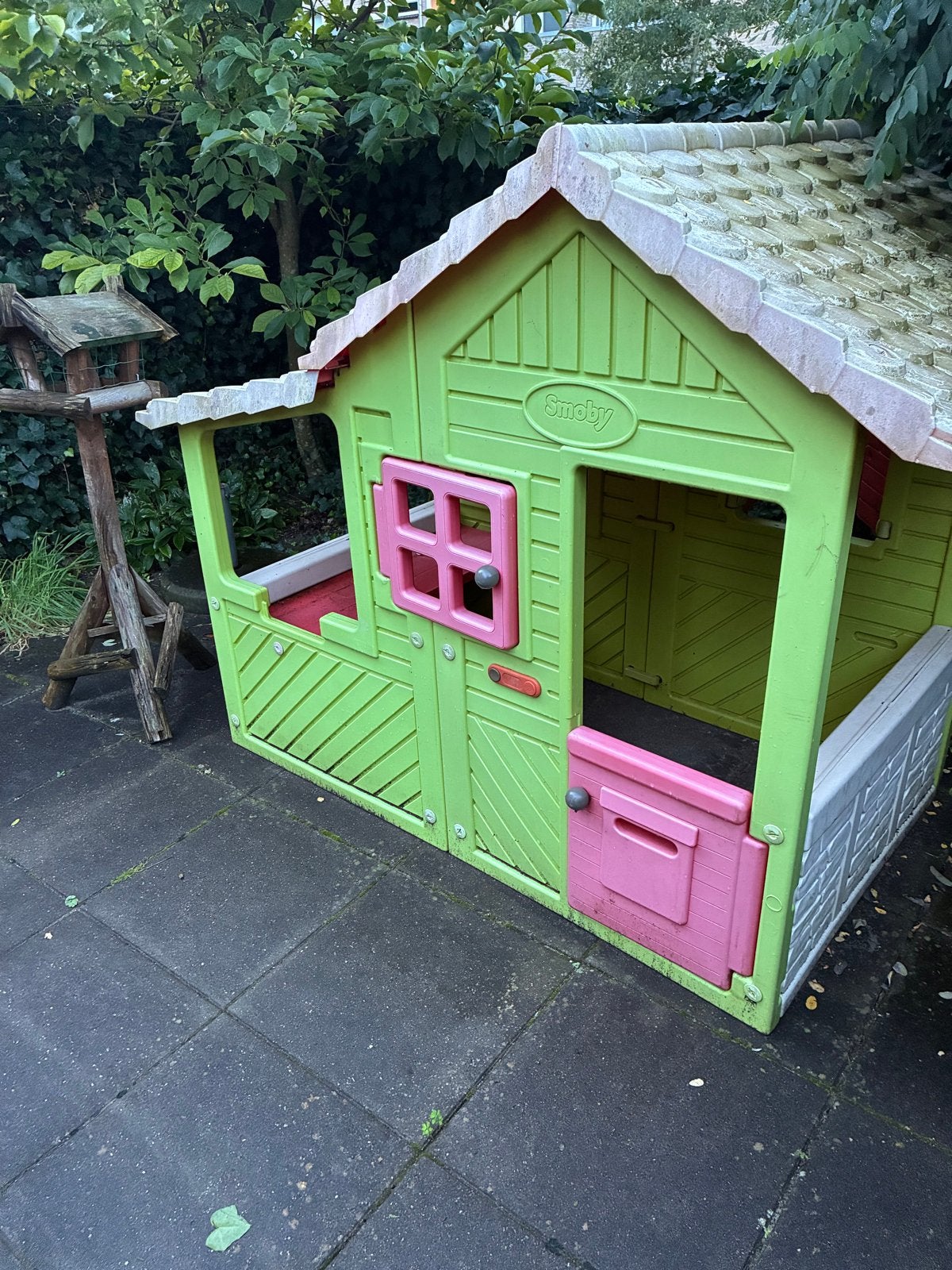 Smoby Speelhuisje voor kinderen - Groen/Roze, Ophalen, Gebruikt, Kunststof