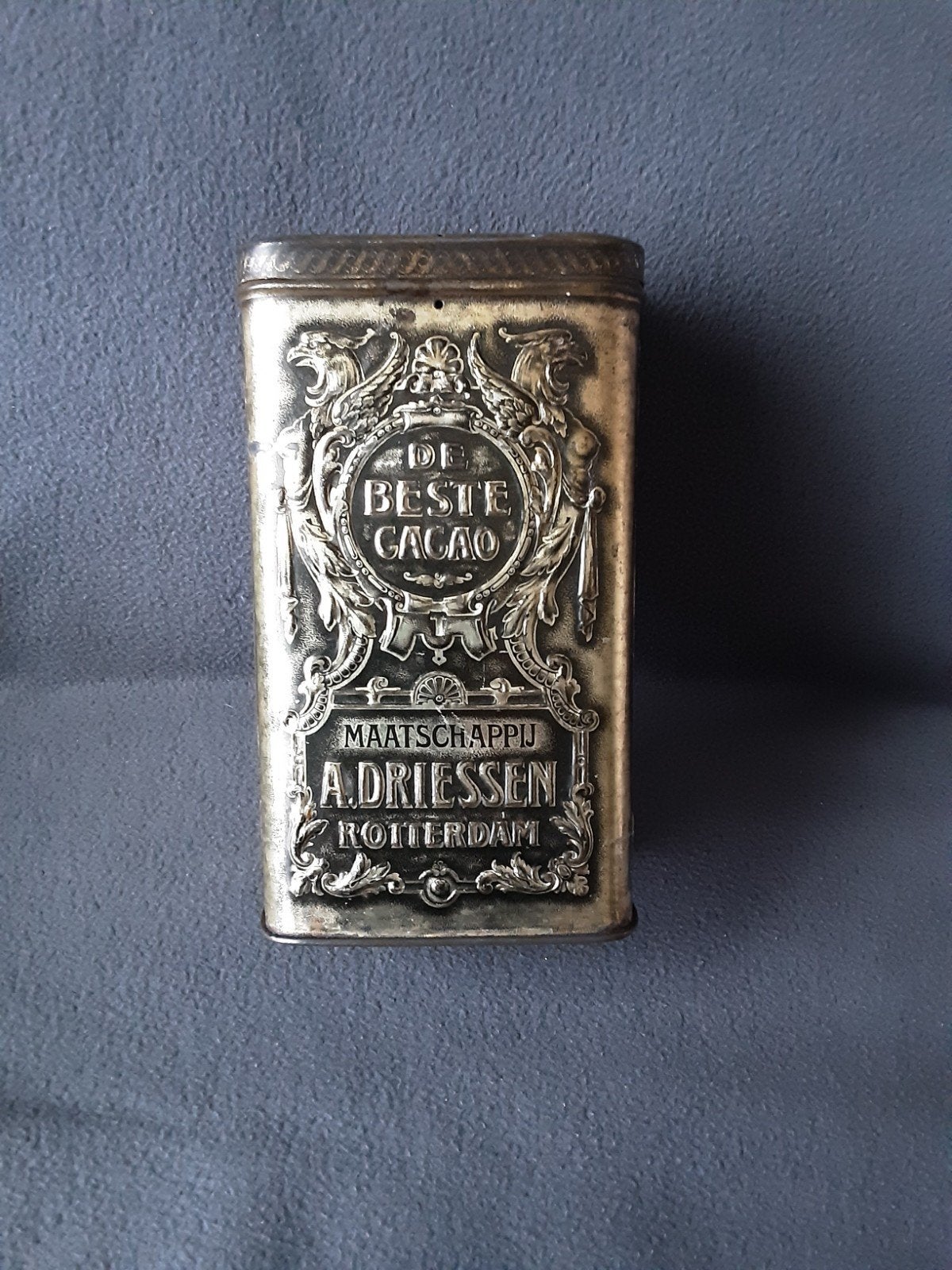 A DRIESSEN ROTTERDAM 1Kg Blik. C.A. 1920., Verzamelen, Blikken, Ophalen of Verzenden, Gebruikt, Overige