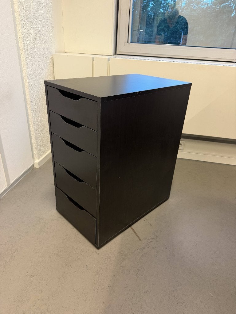 IKEA Alex ladekast zwart 5 lades – meerdere beschikbaar €30, Ophalen, Gebruikt, 5 laden of meer, 100 tot 150 cm