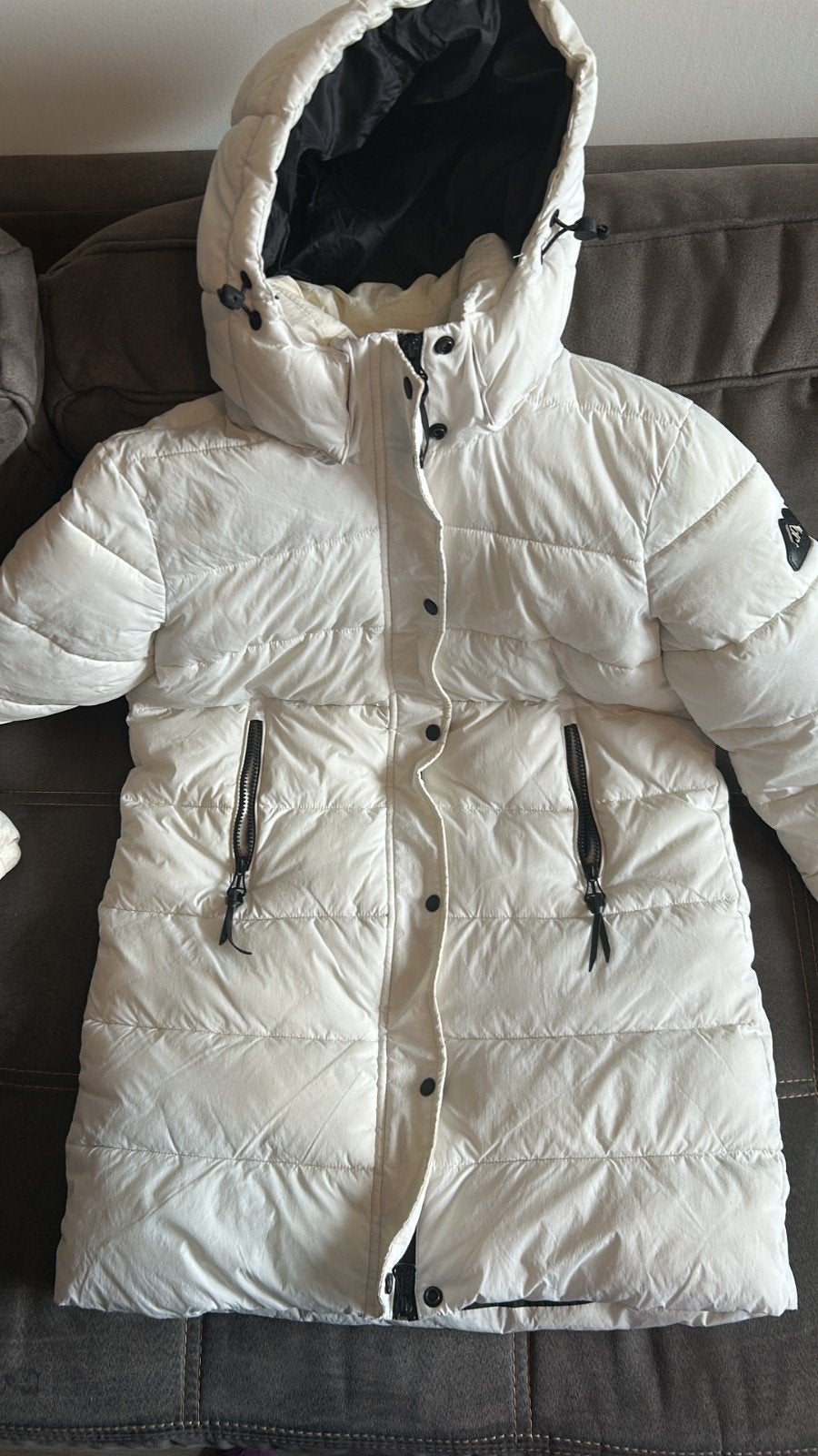 Te koop nette SUPERDRY jas, Wit, Overige maten, Ophalen of Verzenden, Zo goed als nieuw