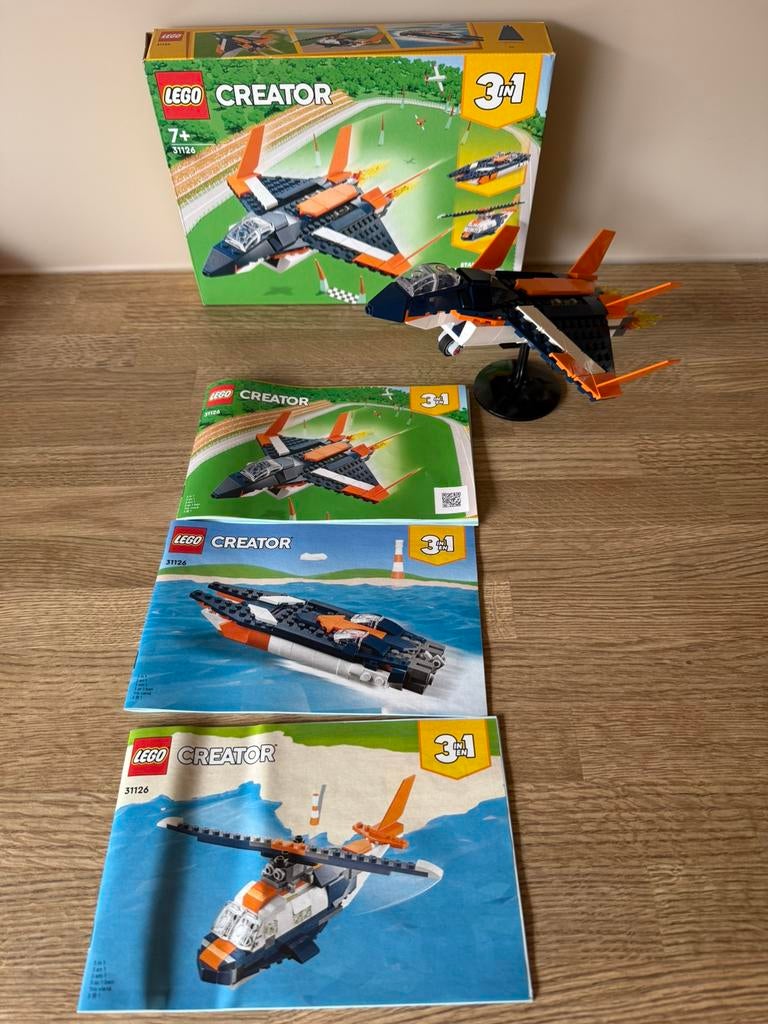 Lego Creator 3in1 supersonisch straalvliegtuig - 31126, Ophalen of Verzenden, Zo goed als nieuw