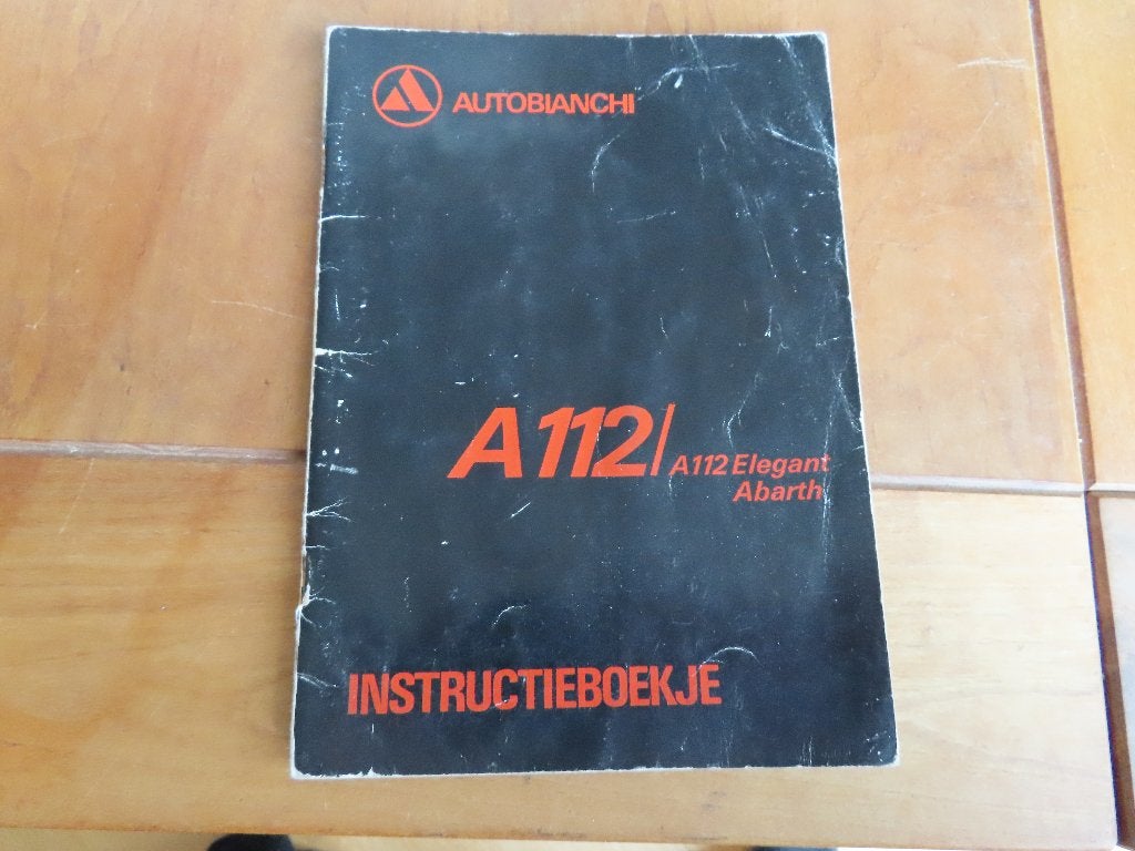 Instructieboek Autobianchi A112, A 112 Elegant, A 112 Abarth, Ophalen of Verzenden