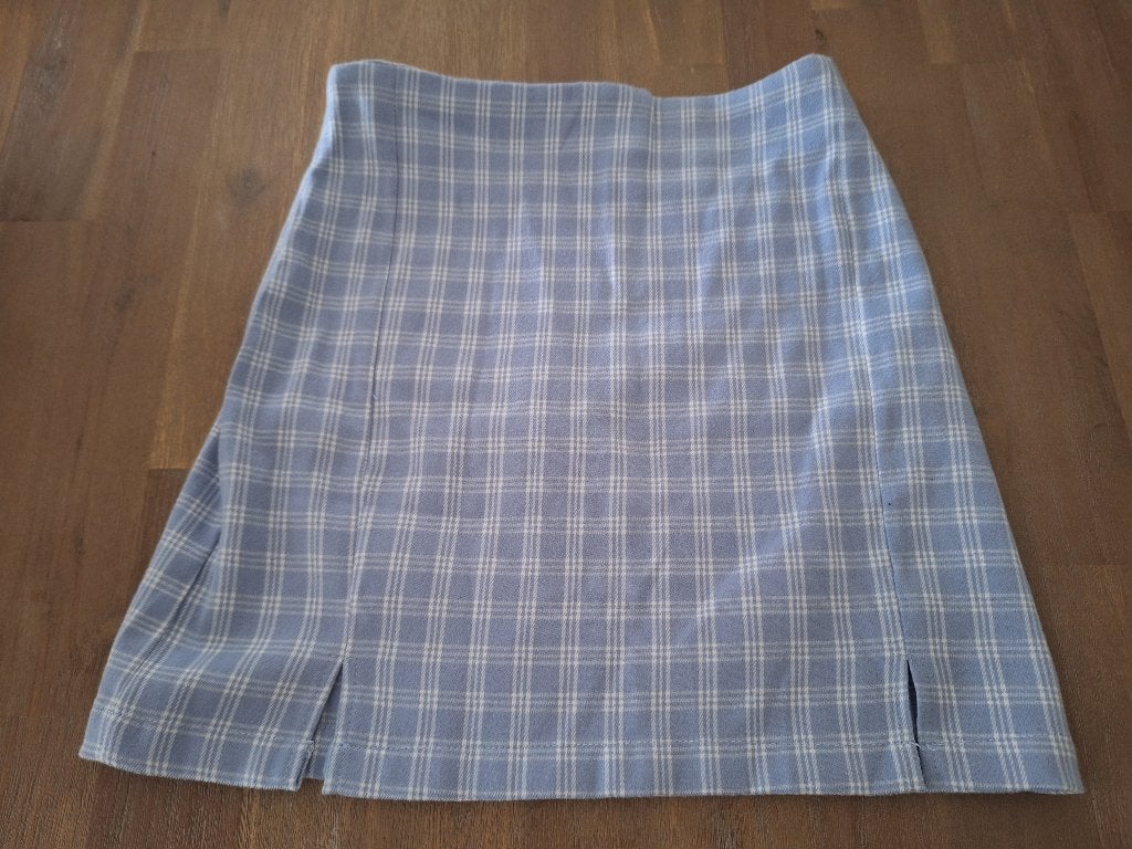 Grijs wit geruite korte Shein rok, maat XS, Ophalen of Verzenden, Zo goed als nieuw, Maat 34 (XS) of kleiner, Grijs