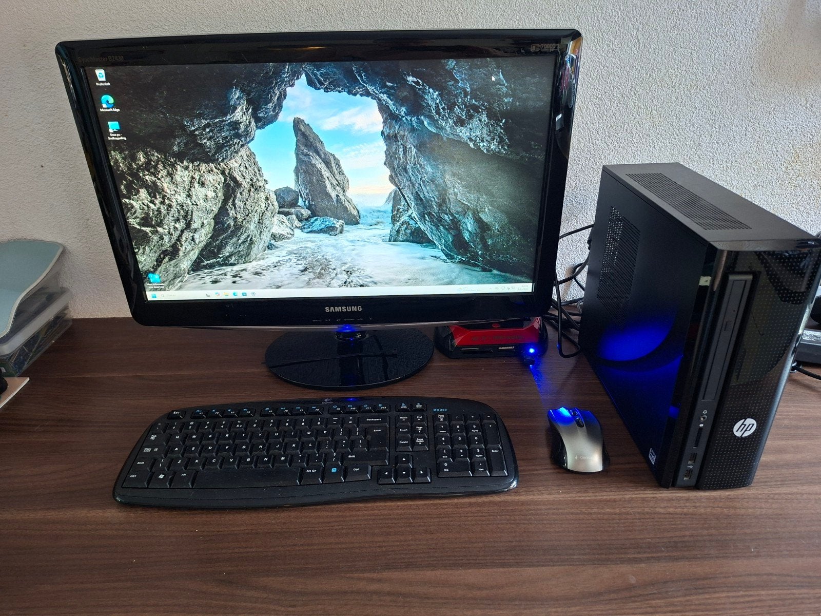 Compacte & Snelle HP Slimline Desktop (12GB RAM / 240GB SSD), Ophalen, Amd e2 7110 apu, Gebruikt, 8 GB