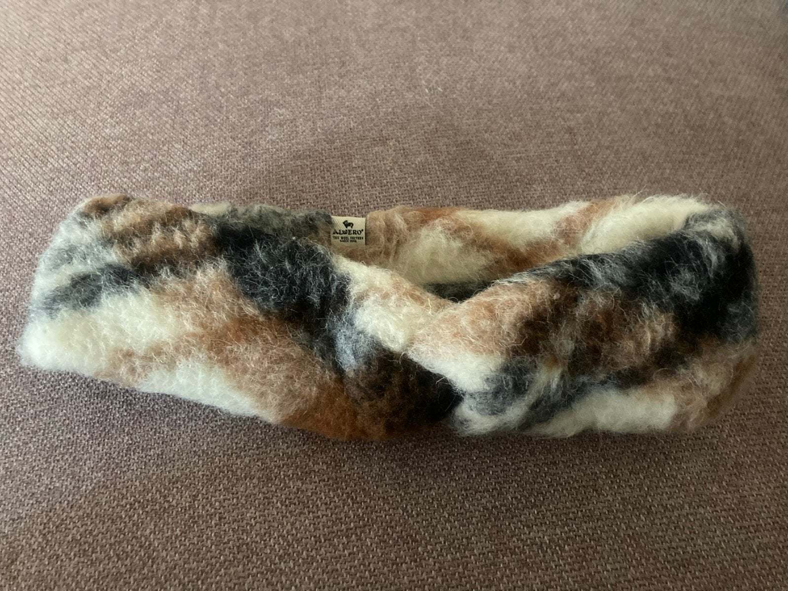 Alwero wollen hoofdband - bontgekleurd, Ophalen of Verzenden, Zo goed als nieuw, Maat 38/40 (M), Muts