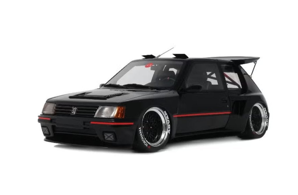 PEUGEOT 205 KHYZYL SALEEM ZWART 2018 schaal 1/18 R. OT1257