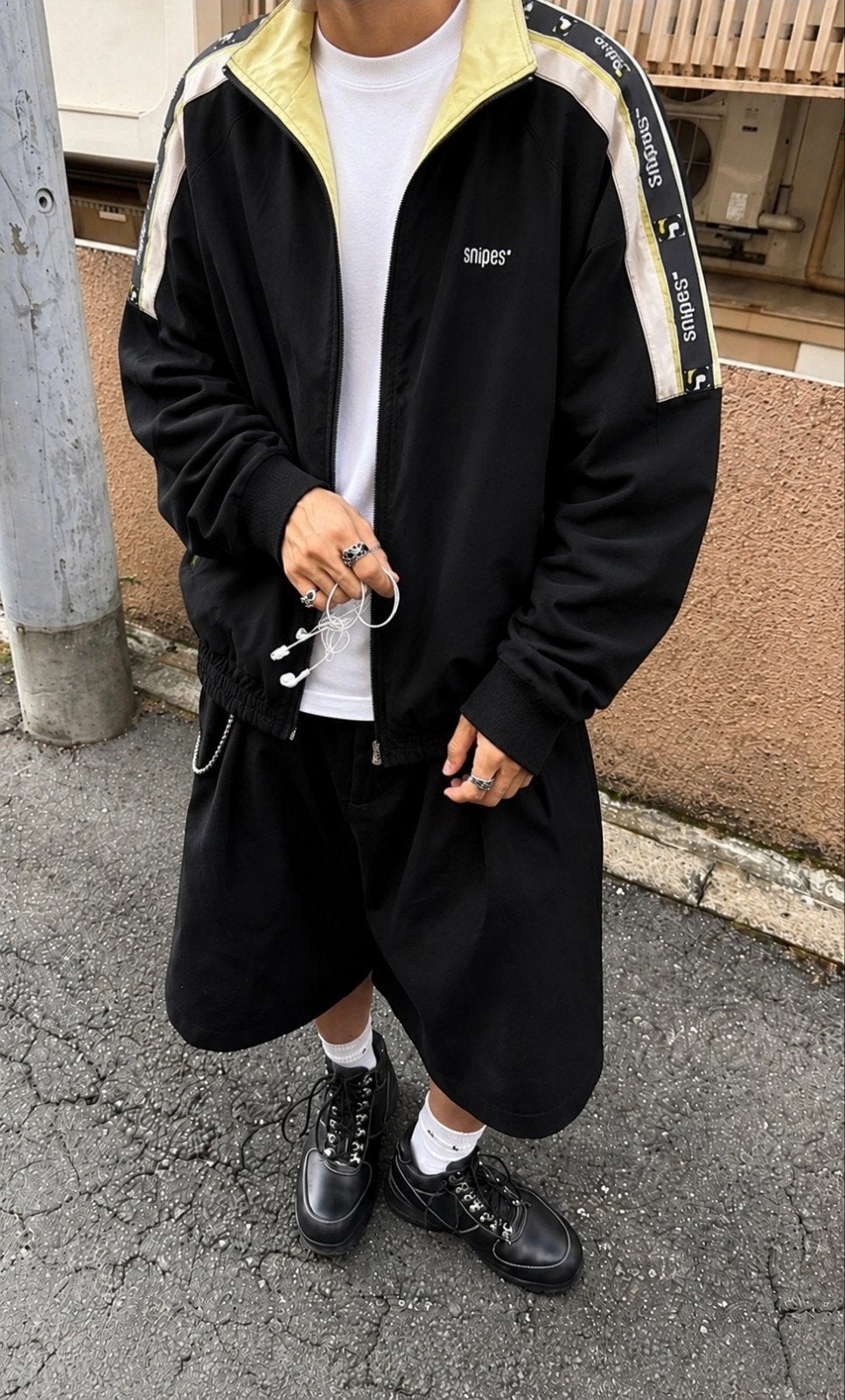 Snipes Track Jacket Zwart/Geel Maat S, Snipes, Zwart, Ophalen of Verzenden, Zo goed als nieuw