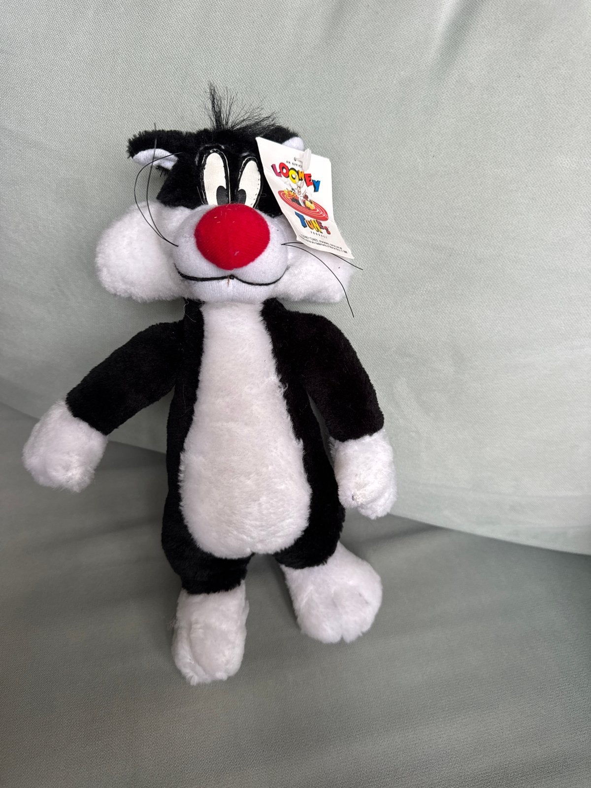 Jaren 90 Sylvester de Kat Knuffel - Looney Tunes, Overige merken, Overige karakters, Zwart, Ophalen of Verzenden