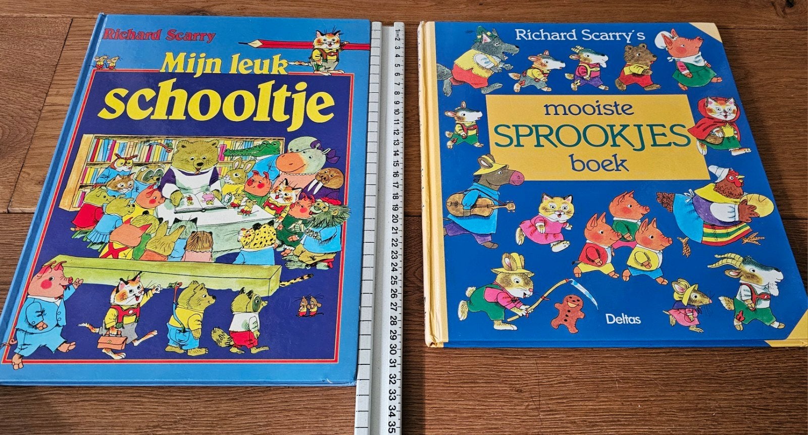 Richard Scarry boeken- 2x- Schooltje/ Sprookjes, Ophalen, 3 tot 4 jaar