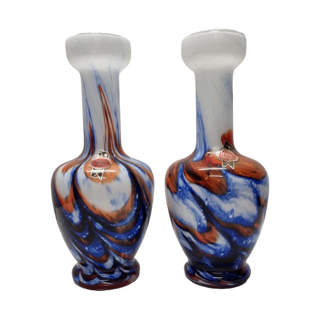 2 vintage Opaline vazen, Ophalen of Verzenden, Huis en Inrichting