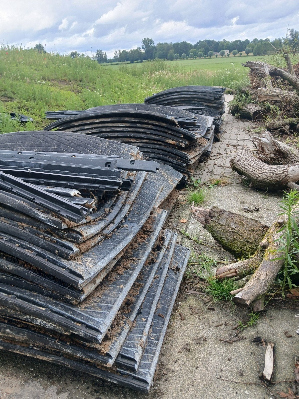 Rubbermatten, Doe-het-zelf en Verbouw, Platen en Panelen, Ophalen, Gebruikt