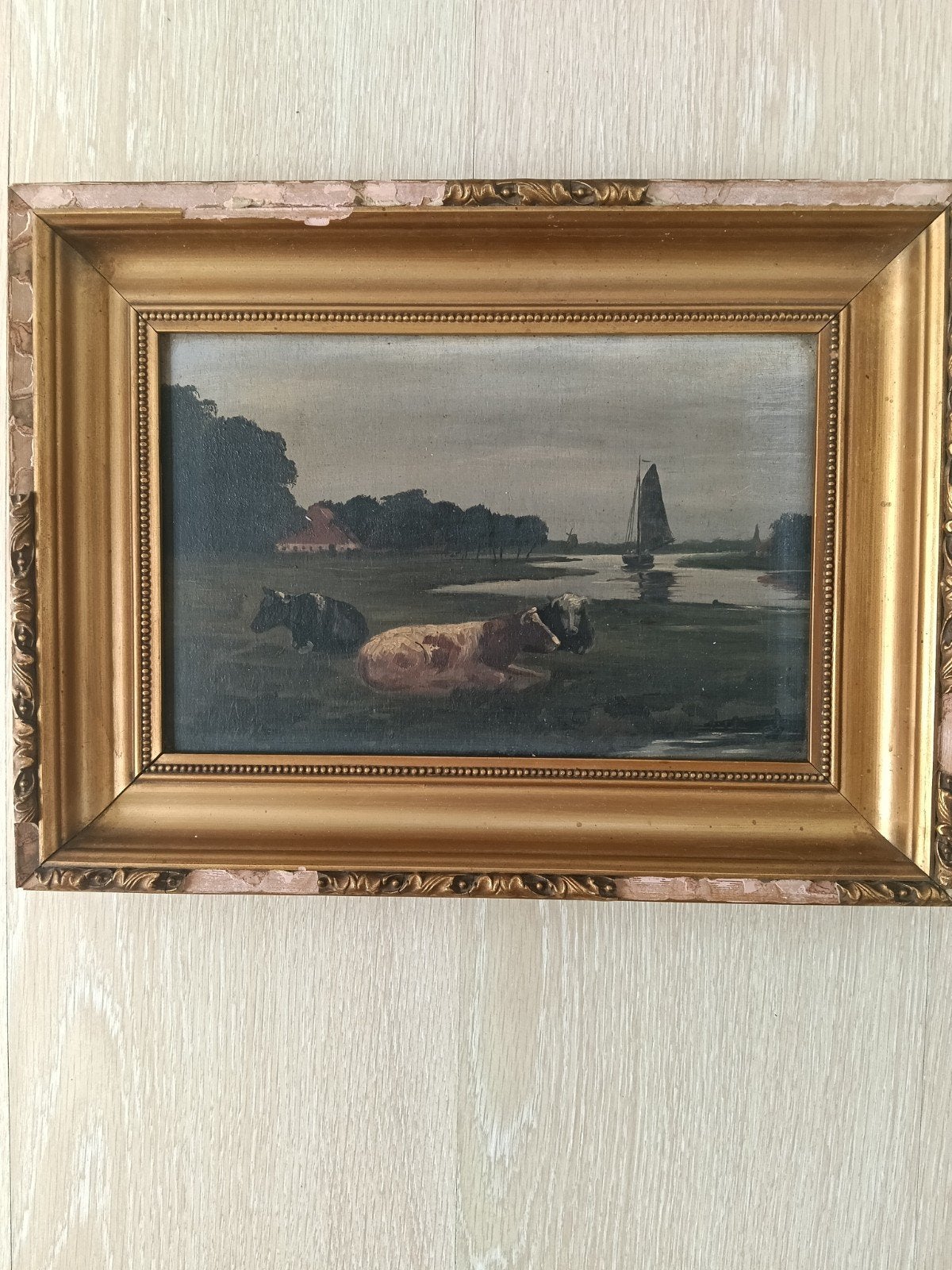 koeien in een landschap, Ophalen of Verzenden