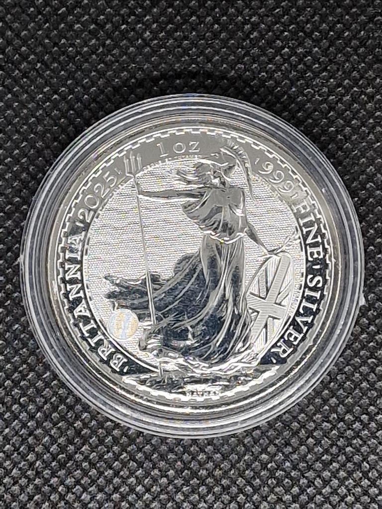 999 ZILVER 1 OUNCE BRITANNIA 2025 SILVER MUNT 1 OZ, Ophalen of Verzenden, Zilver