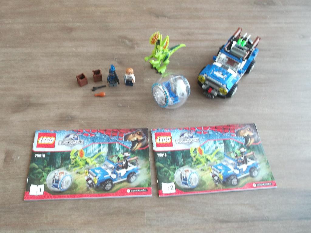 lego jurassic world 75916 dilophosaurus ambush (2015), Ophalen of Verzenden, Gebruikt, Complete set, Lego