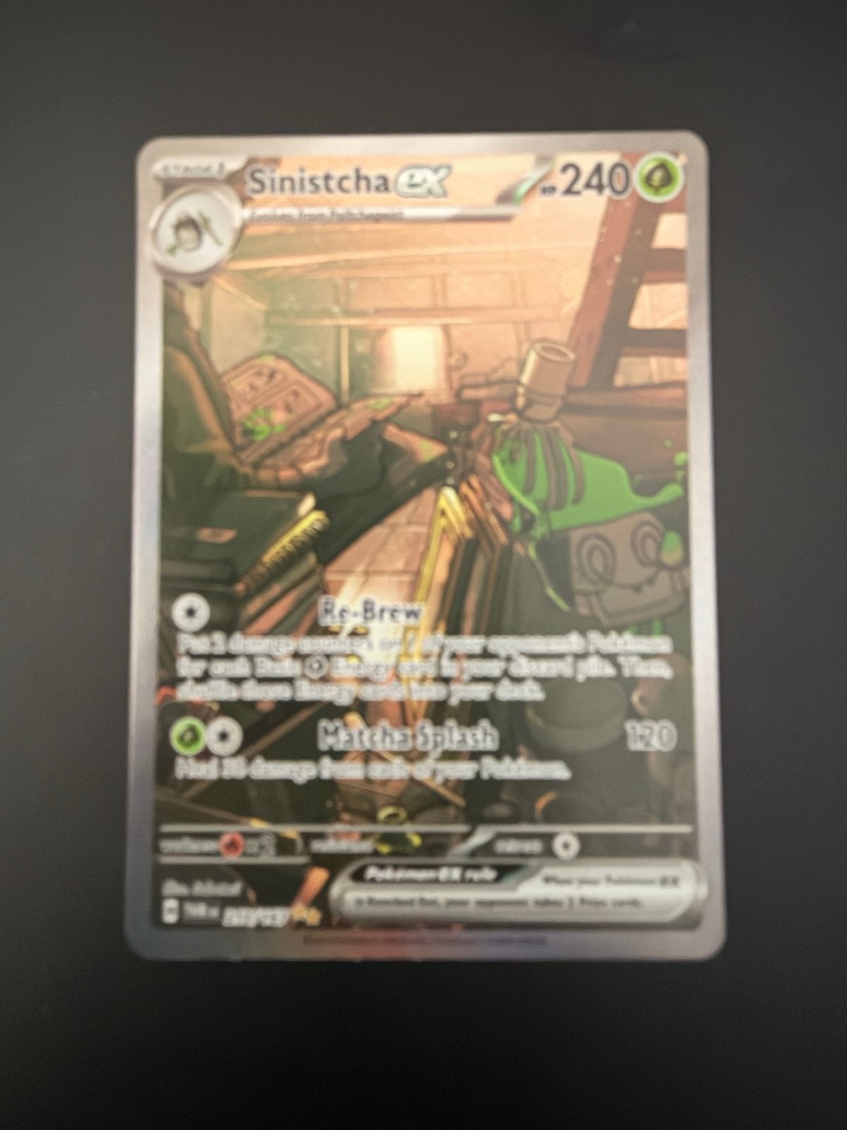 Sinistcha ex Pokémon kaart - Zo goed als nieuw, Ophalen of Verzenden, Zo goed als nieuw, Losse kaart