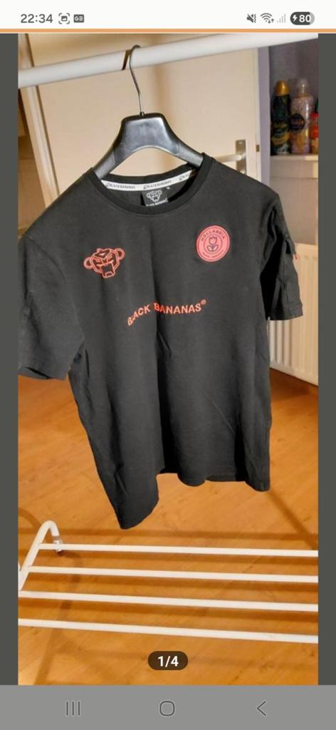 Black Bananas T-shirt Zwart Maat M, Kleding | Heren, T-shirts, Gedragen, Maat 48/50 (M), Zwart, Ophalen of Verzenden