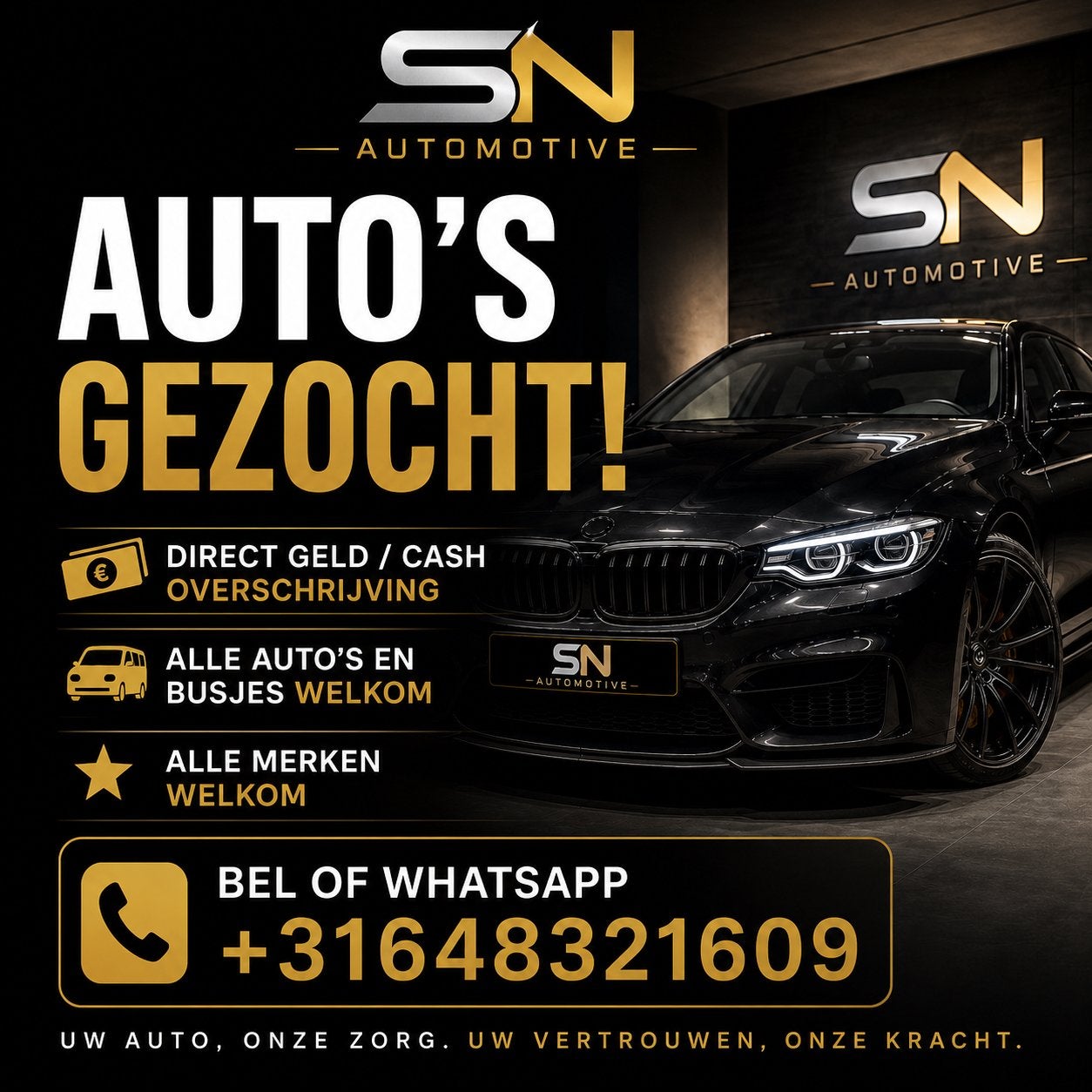 AUTO’S GEZOCHT  Direct cash of overschrijving – Alle merken