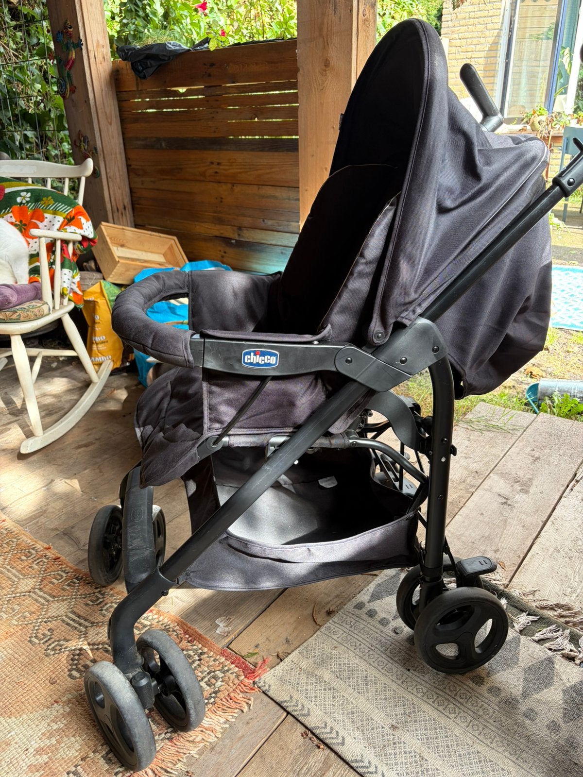 Chicco Trio 3-in1 kinderwagen – zo goed als nieuw – compleet, Ophalen, Zo goed als nieuw, Regenhoes